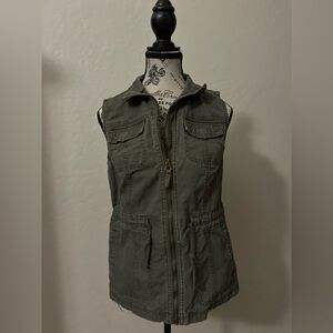 A New Day Green Denim Utility vest